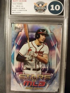 2023 Topps Update Series - Stars of MLB #SMLB-66 - Matt Olson - Graded Mint 10 - Picture 1 of 2