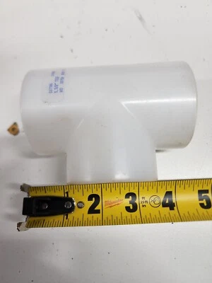 2pk Ipex 537166 1-1/2" Enpure Polyprolene High Purity Straight Tee Socket Fusion - Image 1 of 3