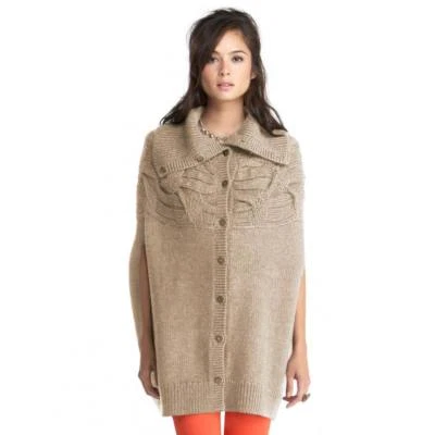 NUEVO CON ETIQUETAS RACHEL RACHEL ROY Bohemio Chic Cable Capa Neutral S/M Foto 1 de 4