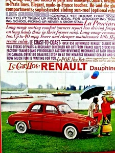 1959 Renault Dauphine Le Car Hot Vintage Original Print Ad 8.5 x 11" - Picture 1 of 12