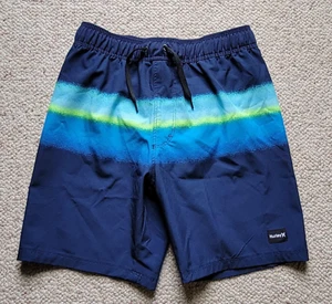 Hurley Swimming Trunks Youth Boys Size 7/8 Blue Stripe - Picture 1 of 2