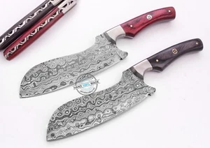 2 Stück! 8,75" maßgeschneidertes tolles Damaststahl Koch-/Küchenmesser (2025) - Bild 1 von 4