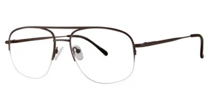 MODERN OPTICAL WILSON MEN'S SEMI-RIMLESS EYEGLASSES 55-18-145 BROWN W/ SOFT CASE - Picture 1 of 1