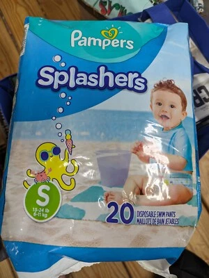 NUEVO - Pampers Splashers - Pantalones de baño - Lote de 3 20 quilates Packs - Talla S - 60 Tot. Foto 1 de 3