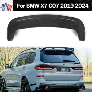 For BMW X7 G07 2019 2020-2024 Rear Trunk Roof Wing Spoiler Carbon Fiber Look - Picture 1 of 15