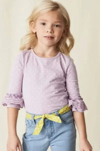 Matilda Jane Girls Enchanted Garden Field of Lavender Top 10 New - Picture 1 of 3