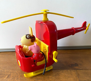 Peppa Pig Red Helicopter Non Sound Version with Miss Rabbit Figure