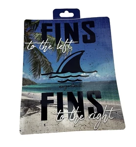 Jimmy Buffett Margaritaville Fins to the Left 6.5 x 5” Sticker Tumbler Car Decal - Picture 1 of 3
