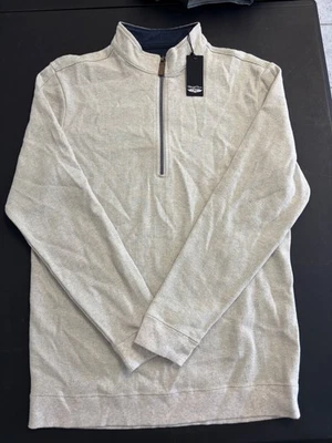 NUEVO CON ETIQUETAS JERSEY HARRISON 1/4 CREMALLERA PLUMÓN RECTO PARA HOMBRE, TALLA: M, COLOR: GRIS (M8.13) Foto 1 de 2