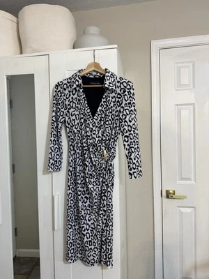Jones New York Women's Leopard Print  Dress Sz 8 Old Money Mob Wife Bodycon - Image 1 of 4