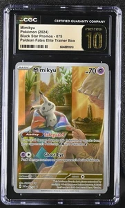 Pokemon 2024 Mimikyu #075 Promo Paldean Fates Elite Trainer Box CGC 10 PRISTINE - Picture 1 of 1
