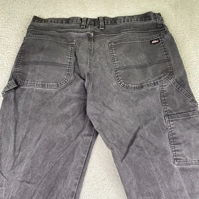 Dickies Carpenter Pants Mens 36x32 Black Relaxed Fit Duck Canvas Workwear - Image 1 of 4