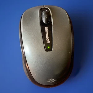 Genuine Microsoft Wireless Mobile 3500 Black Mouse with USB Dongle - Afbeelding 1 van 4