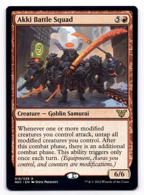 Akki Battle Squad NM Commander: Kamigawa: Neon Dynasty 018/038 MTG Regular - Image 1 of 2