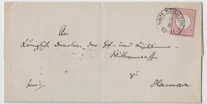 Sobre DR Nº 19 con reelaboración K2 Hildesheim BK ehem. Hannover 1874 - Imagen 1 de 2