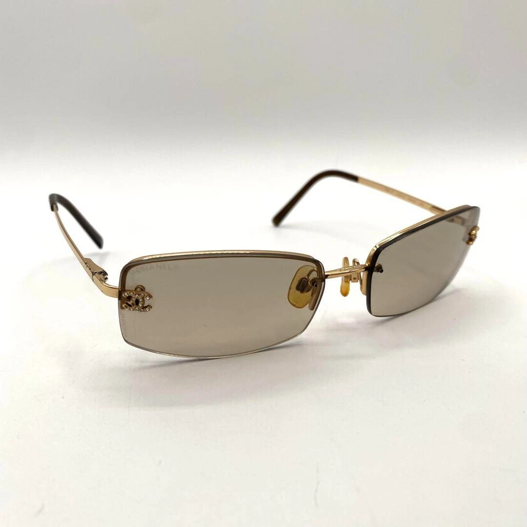 CHANEL Gold Rimless Sunglasses for Women for sale | eBay