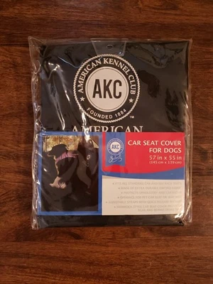 American Kennel Club AKC Hammock Style black Car Seat Cover for Dogs 57x595 - Image 1 of 2