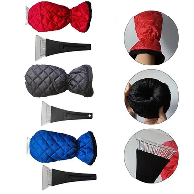 Premium Winterhandschuhe mit integriertem Eiskratzer zur effektiven Frostentfern - Bild 1 von 4