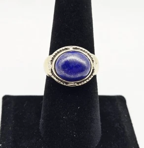 VTG MMA Lapis Lazuli Gemstone Sterling Silver Ring Metropolitan Museum Arts Sz 7 - Picture 1 of 6