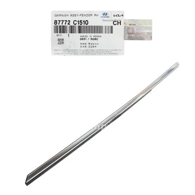 Guardabarros delantero derecho genuino 87772C1510 moldura cromada para Hyundai Sonata 2018-19 Foto 1 de 2