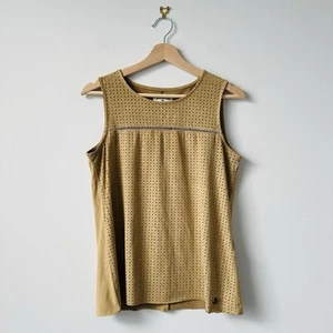 Lee Cooper Brown Polyester Faux Suede Sleeveless Womens Tee Size S - Picture 1 of 8