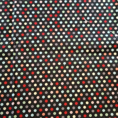 Tela de algodón remanente de tela de lunares negros 64x44 acolchado hermano hermana  Foto 1 de 4