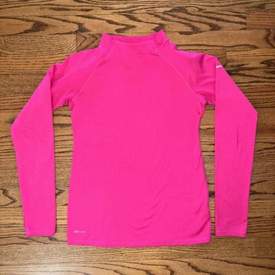 Camisa deportiva Nike Pro ajustada de compresión para mujer rosa manga larga X-grande Foto 1 de 4
