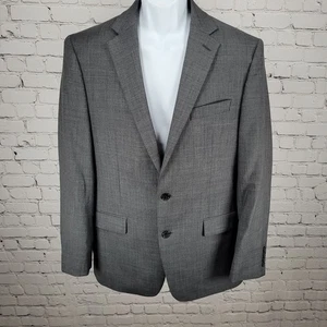 Blazer Abrigo Deportivo Lauren Ralph Lauren Gris 100% Lana Elastizado 2 Botones Talla 40L - Imagen 1 de 14