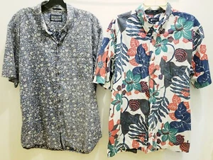 2 Stück Reyn Spooner XL Hawaiihemd Blumenmuster Knopfleiste - Bild 1 von 10
