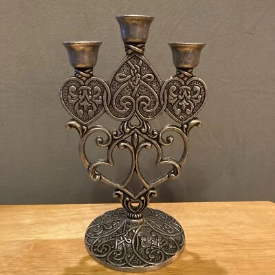 CARSON Forevermore Celtic 3 Candleholder Kimberly McSparran 1996 USA Pewter-look - Image 1 of 4