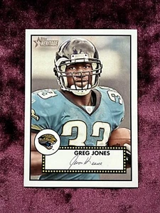 Camiseta Greg Jones 1952 Topps Heritage como nueva facsímil automática Jax Jags FSU Seminoles - Imagen 1 de 4