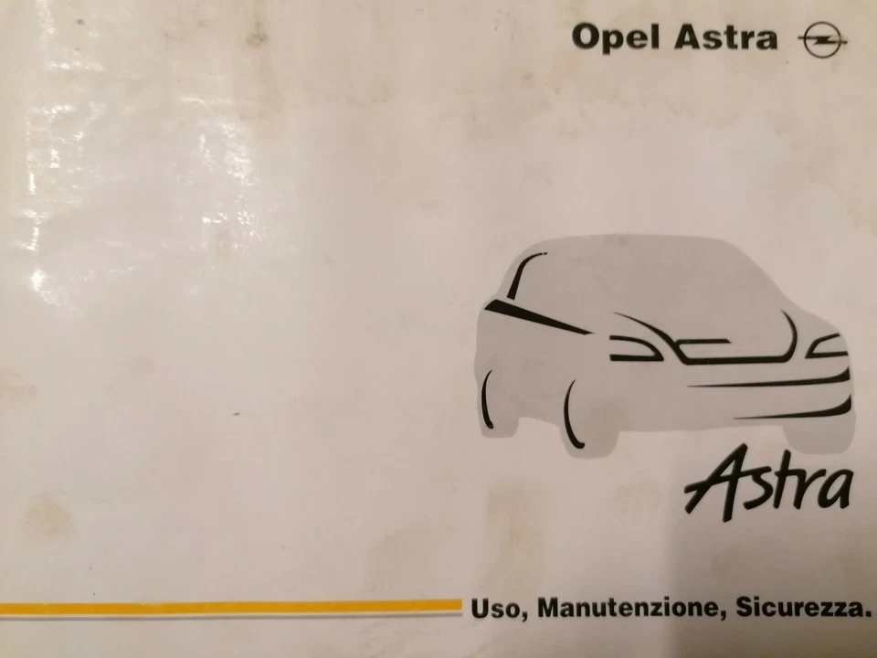 Opel Astra 2001 libretto istruzioni manuale uso e manutenzione - Immagine 1 di 1