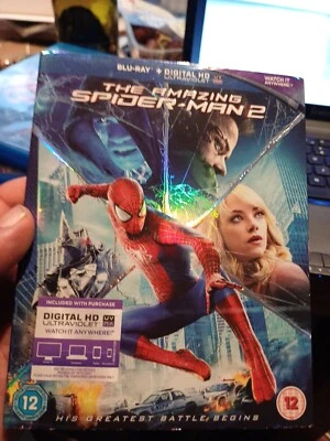 THE AMAZING SPIDER-MAN 2-  BLU-RAY & DIGITAL HD ULTRAVIOLET & CARD OUTER SLEEVE  - Image 1 of 2