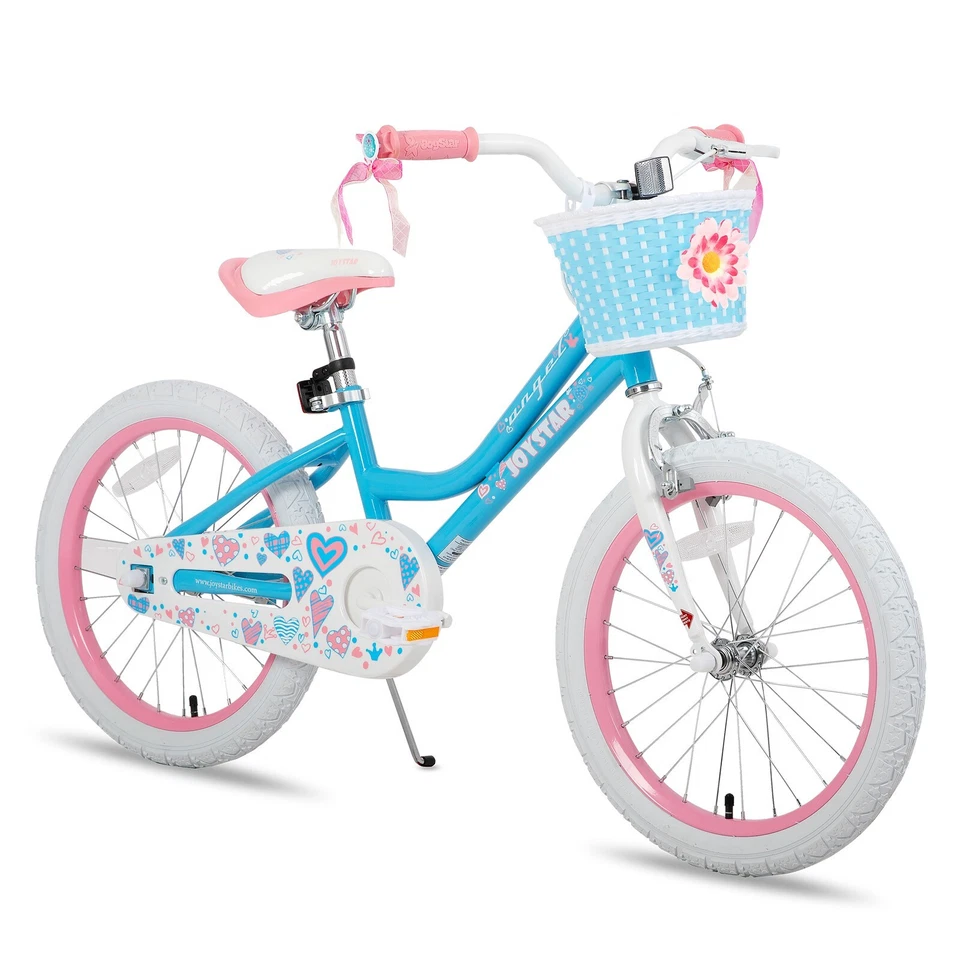 JOYSTAR Kids Bike Age 5-10 Year Old 18-20 Inch Training Wheels basket girls gift - Image 1 of 4