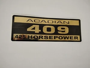 Acadian Chevy 409 Sticker Valve Cover Canadian 4 Set - Bild 1 von 2