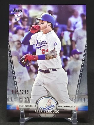 2018 Topps Series 1 Alex Verdugo Rookie RC Salutes Black /299 #TS-80 Dodgers - Image 1 of 2