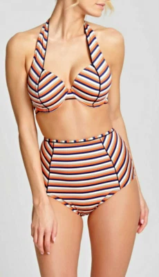 Panache Summer Neckholder Schalen Bikini Set Gr.80F UK36E + TaillenSlip XL UK16 - Bild 1 von 4