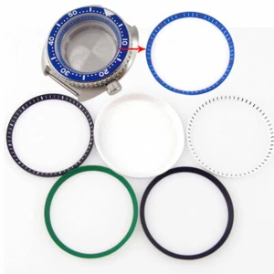Black blue white green Chapter Ring for Japan SKX007 fits 7S26-0020 MOD Part - Picture 1 of 14