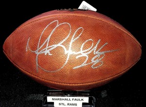marshall faulk signed football