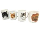 Vintage Crazy Cat Lady Cup Mug Collection Morris Glenna Hartwell & Whalen Set 4