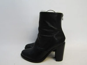All Saints Womens Size 39 EUR Black Leather Zip Ankle Fashion Boots Bootie - Picture 1 of 11