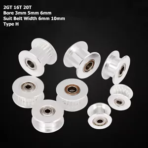 Puleggia cinghia distribuzione 2GT 16T 20T folle tipo H foro 3 4 5 6 mm alluminio stampante 3D - Foto 1 di 8