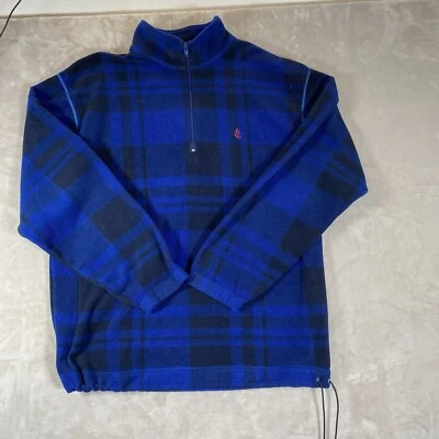 Suéter De Colección Nautica Para Hombres XL Buffalo Cuadros 1/4 Cremallera Polar Pullover Exterior EE. UU. Foto 1 de 4