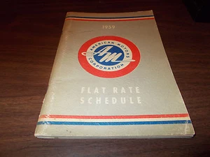 1959 American Motors Flat Rate Schedule Book - Imagen 1 de 1