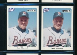 Lot (2) 1996 Best #3 Dan Simonds Bowie Baysox Pepsi (BW91) SWSW6