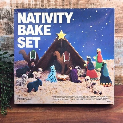 Juego de cortador de galletas y glaseado para hornear escena belén vintage Fox Run hecho en EE. UU. Foto 1 de 4