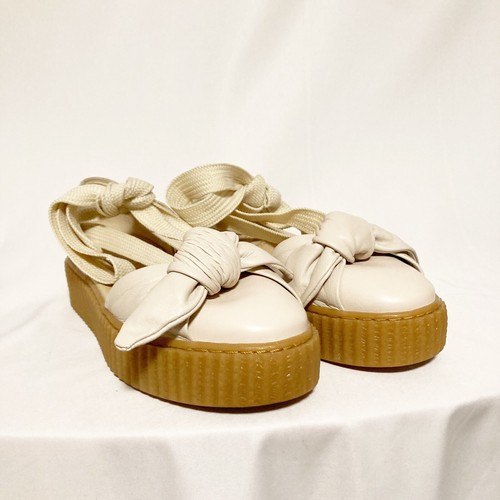 Puma Fenty x Rhianna sandalo creeper con fiocco "tinta rosa" taglia 8