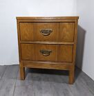 Vintage Mid Century Modern 2-Drawer Nightstand End Table A52