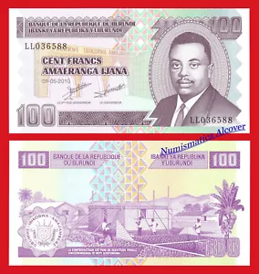 BURUNDI 100 Francos francs 2010 Pick 44a SC / UNC - Imagen 1 de 1