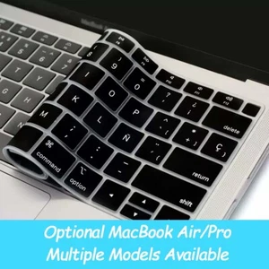 Wersja amerykańska Silikonowa ochrona klawiatury Spanish Multi-mode do Apple MacBook - Zdjęcie 1 z 24